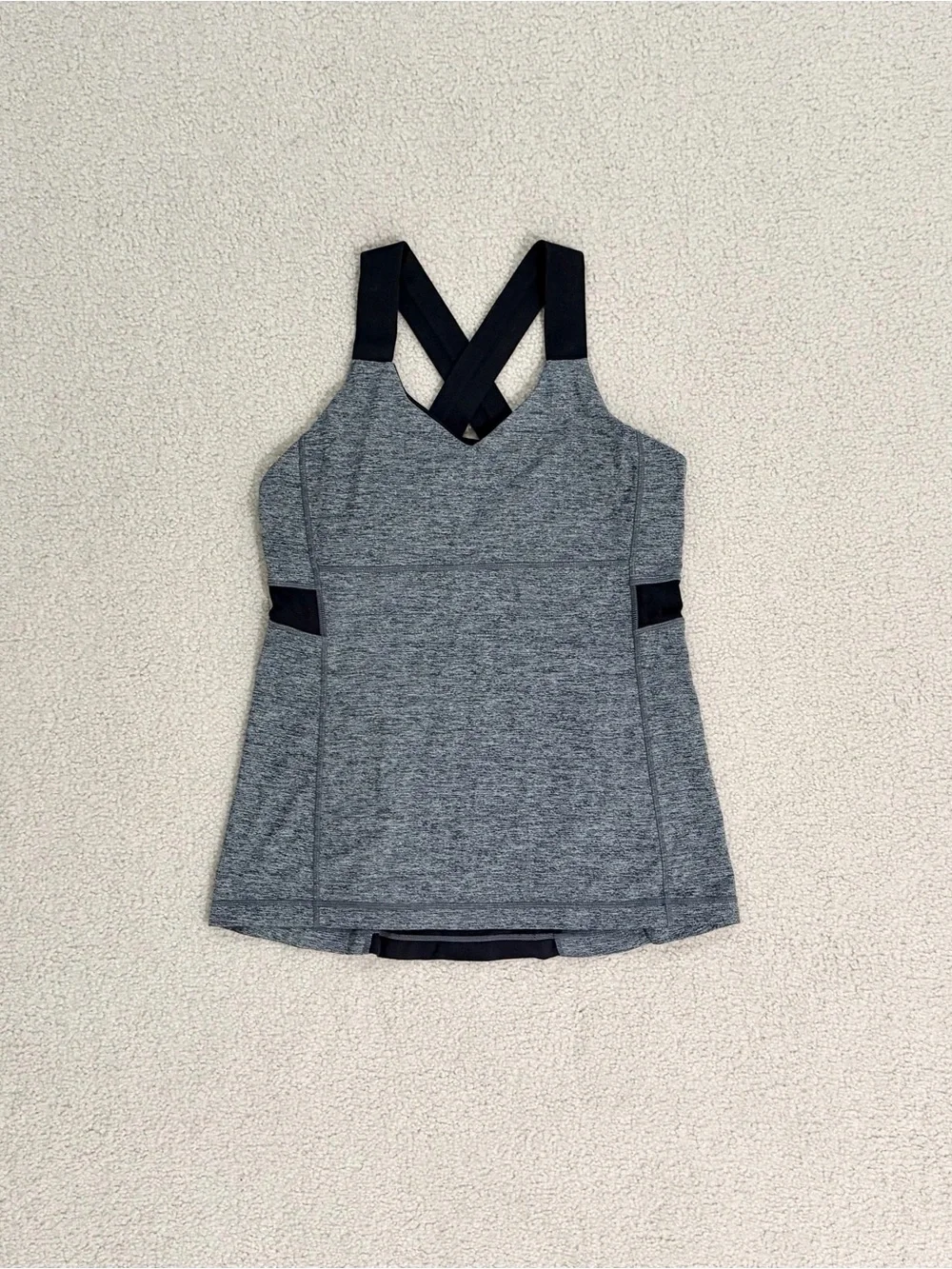 lululemon grey push your limits tank top